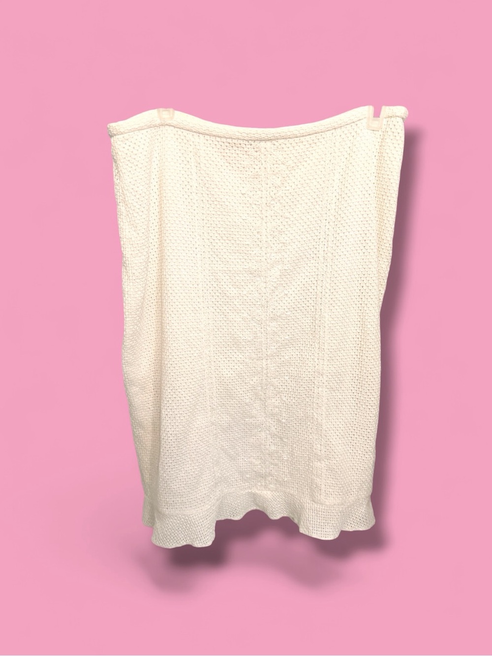 Magaschoni 90’s SAMPLE White Knit Skirt
